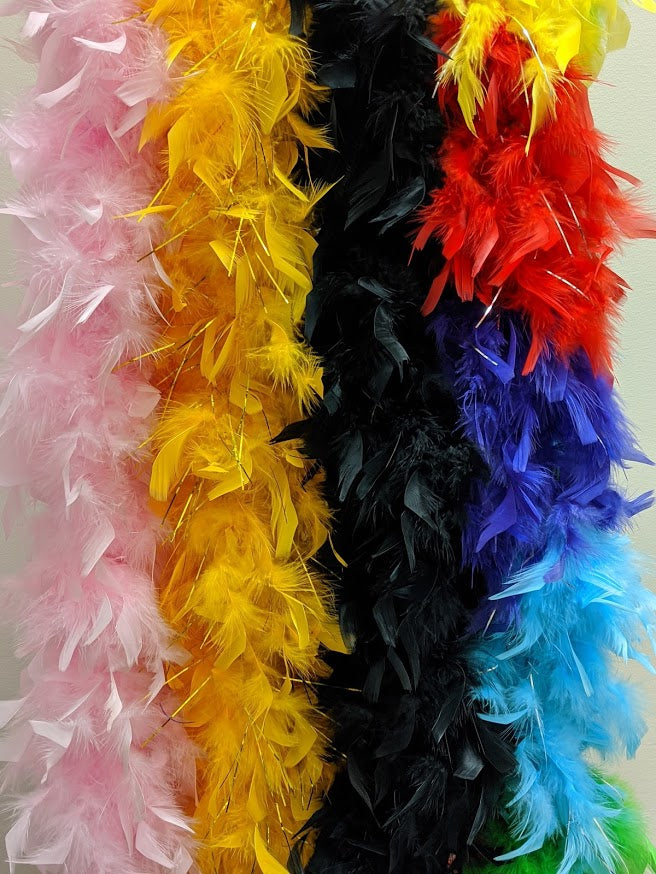 Assorted Plush 6' 60 Gram Feather Boas