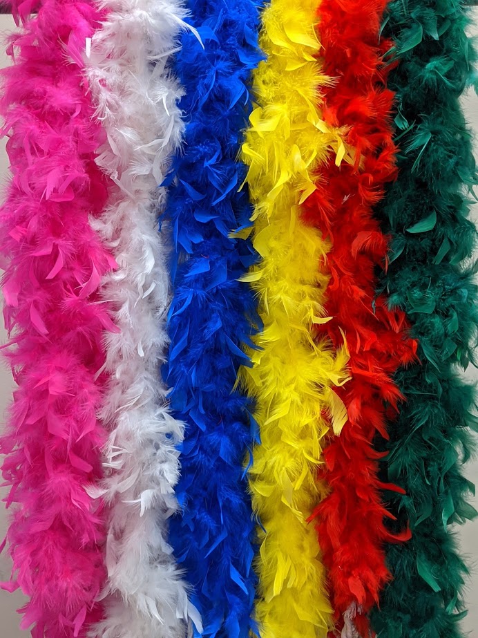 Assorted Plush 6' 60 Gram Feather Boas
