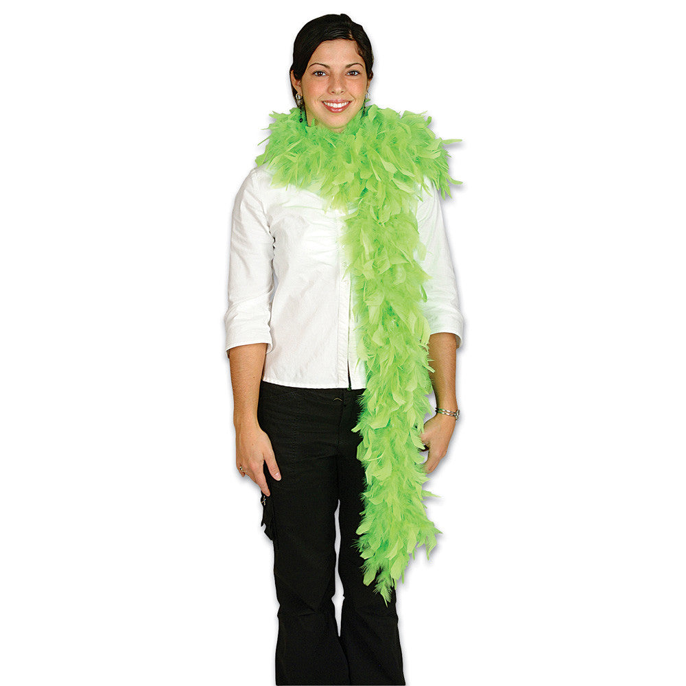 Buy Feather Boas Neon Green Plush Feather Boas