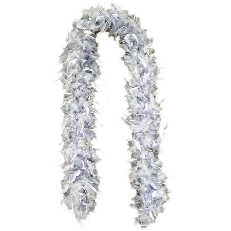 Buy Feather Boas: Bulk Silver Plush Feather Boas