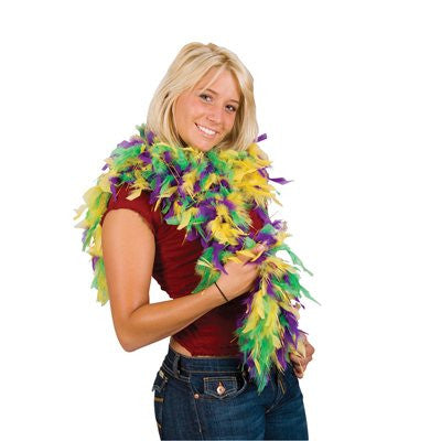 Mardi Gras Plush Feather Boa - FeatherBoaShop.com