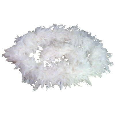 White Plush Feather Boas - FeatherBoaShop.com